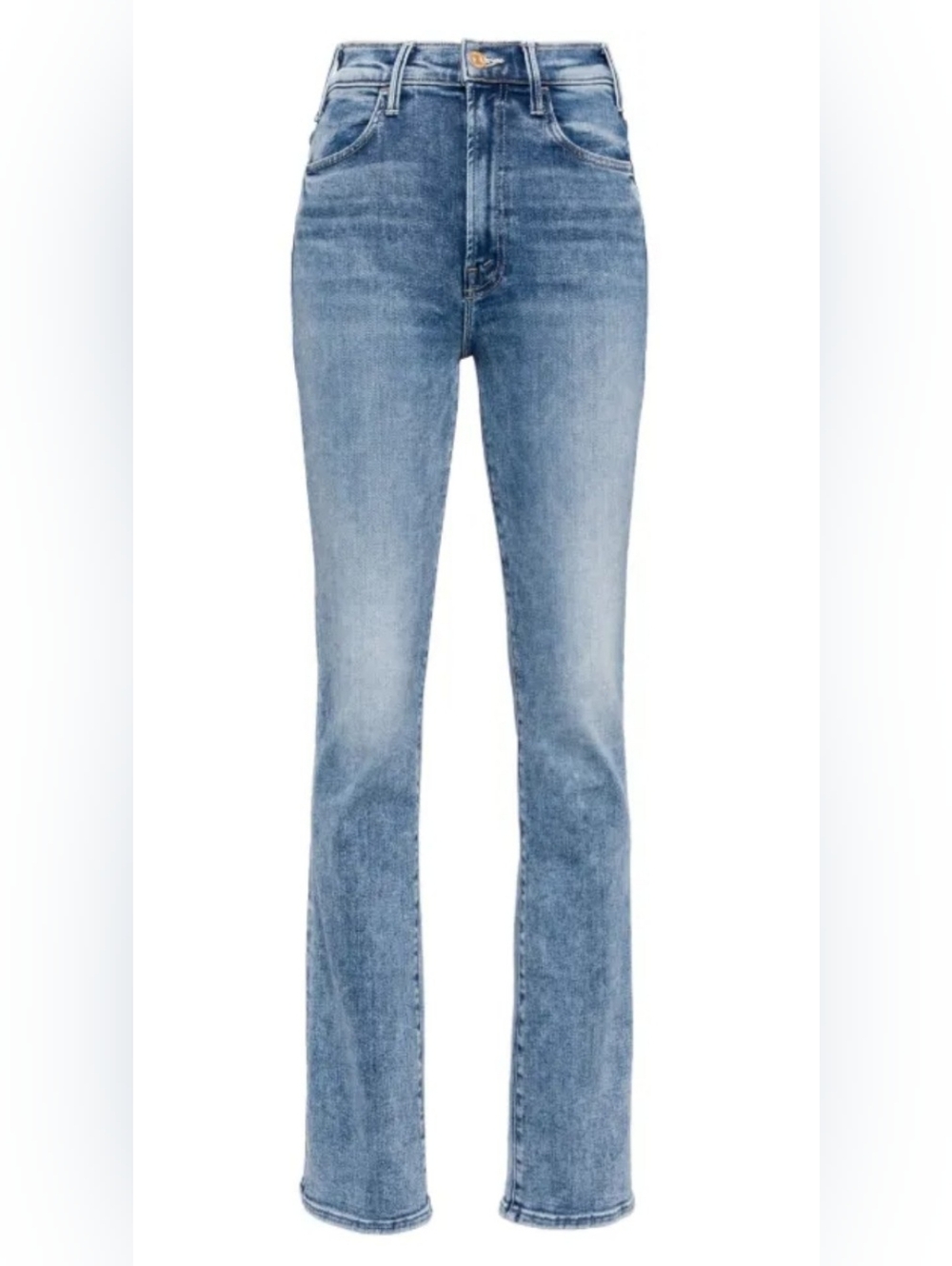 MOTHER $278 Hustler Sneak High Rise Jeans Size 25 Medium Wash Blue